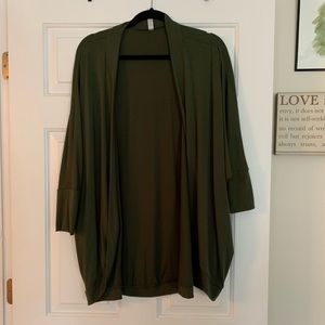 Zenana Olive Green Cardigan